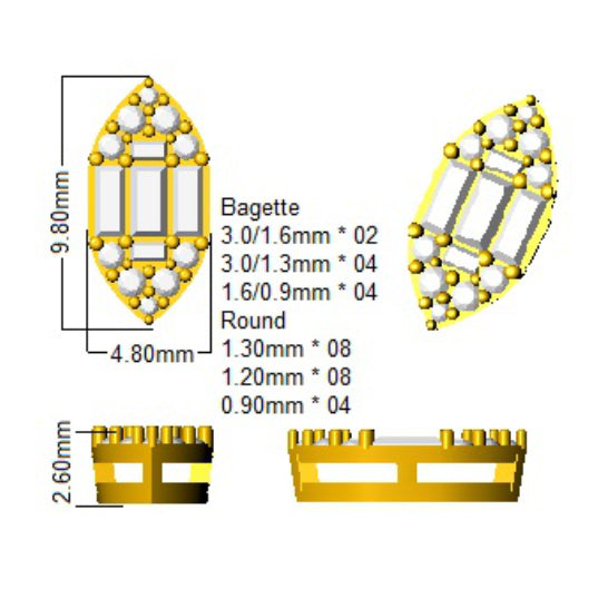 SE5086 — Earrings - 9k Yellow Gold detail