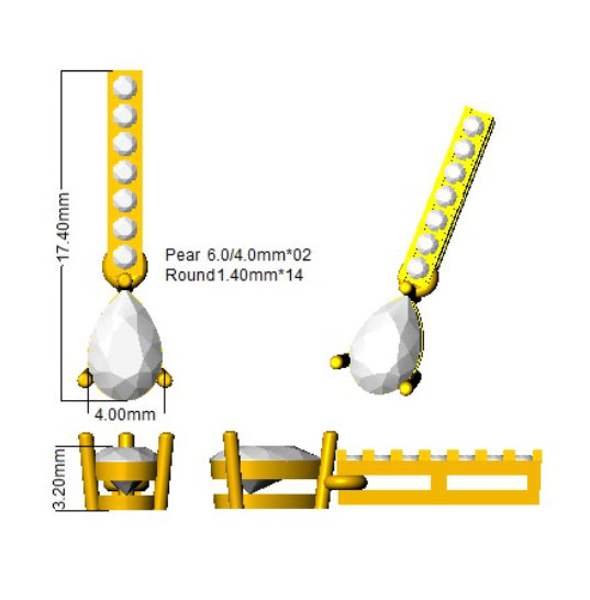 SE5089 — Earrings - 9k Yellow Gold detail