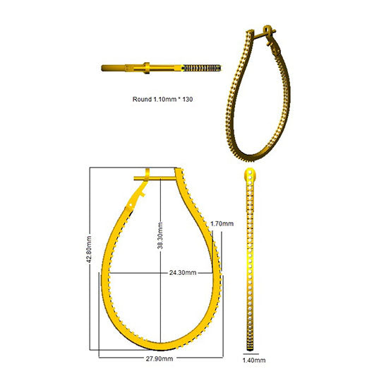 SE5111 — Earrings - 9k Yellow Gold detail