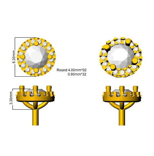 SE5112 — Earrings - 9k Yellow Gold detail