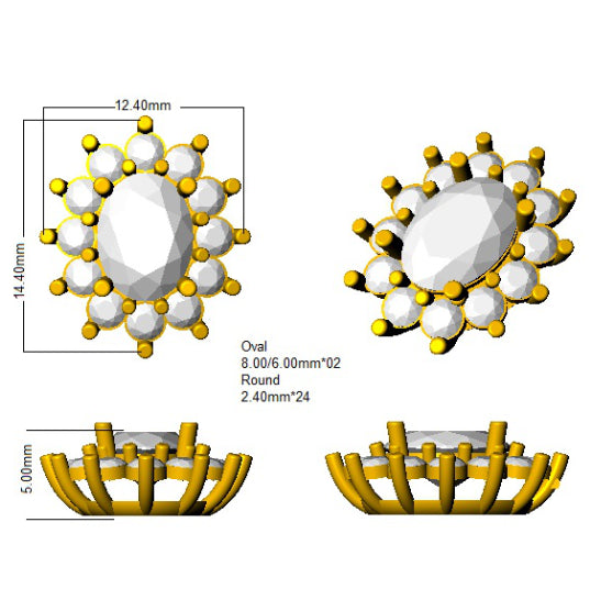 SE5150 — Earrings - 9k Yellow Gold detail