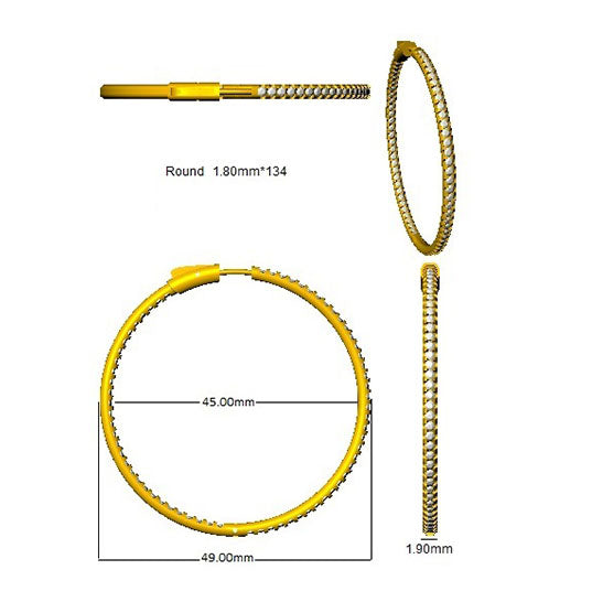SE5167 — Earrings - 9k Yellow Gold detail