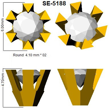 SE5188 — Earrings - 14k Yellow Gold detail