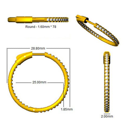 SE5200 — Earrings - 9k Yellow Gold detail