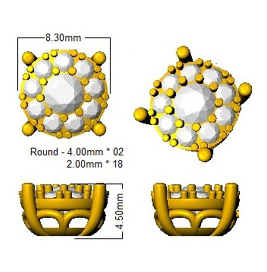 SE5207 — Earrings - 9k Yellow Gold detail