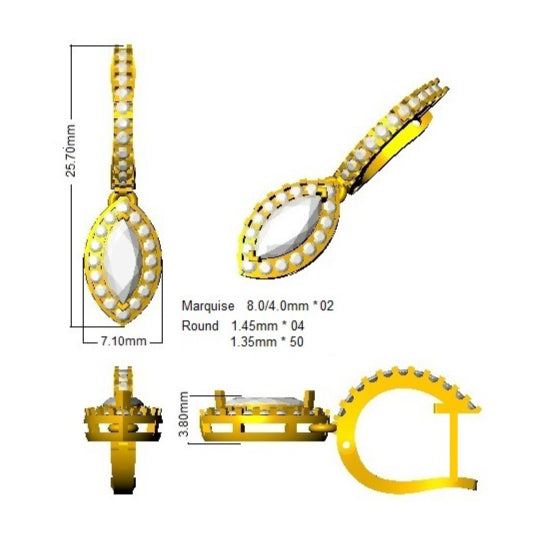 SE5209 — Earring - 9k Yellow Gold detail