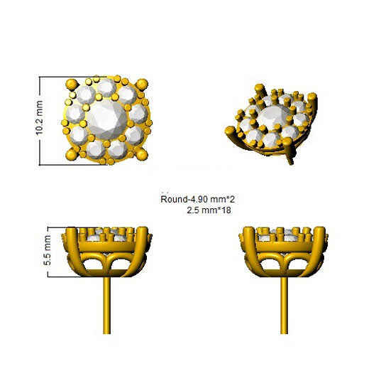 SE5211 — Earrings - 9k Yellow Gold detail
