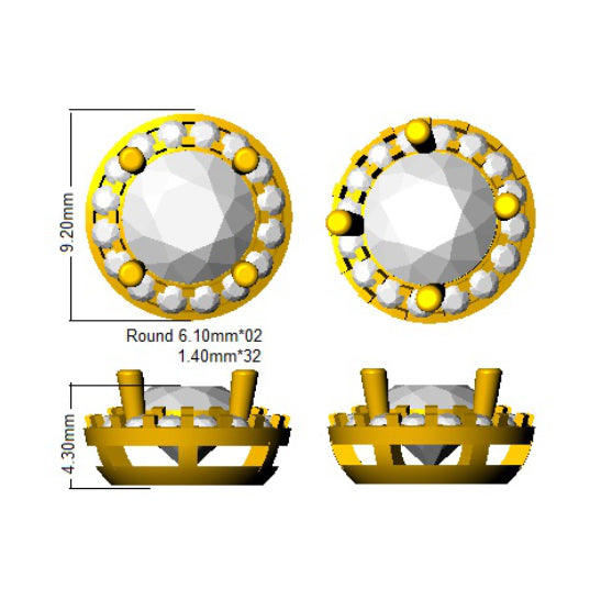 SE5218 — Earrings - 9k Yellow Gold detail