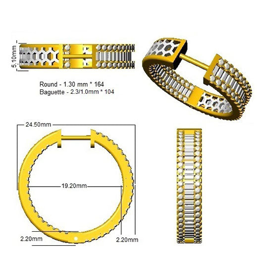 SE5229 — Earrings - 9k Yellow Gold detail