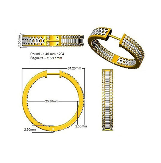 SE5230 — Earrings - 9k Yellow Gold detail