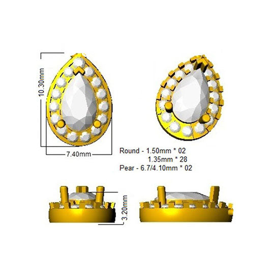 SE5234 — Earrings - 9k Yellow Gold detail