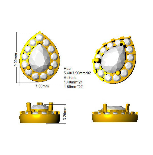 SE5235 — Earrings - 9k Yellow Gold detail