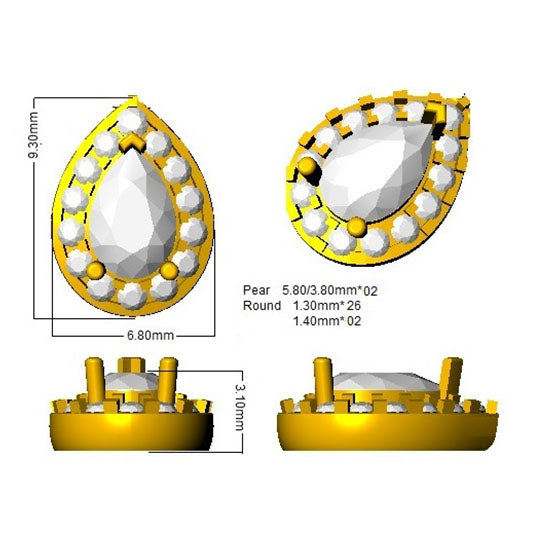SE5236 — Earrings - 9k Yellow Gold detail