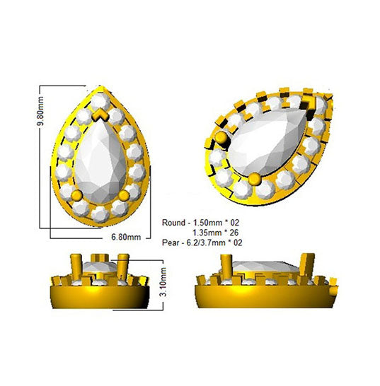 SE5237 — Earrings - 9k Yellow Gold detail