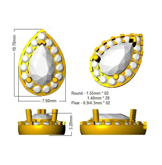 SE5240 — Earrings - 9k Yellow Gold detail