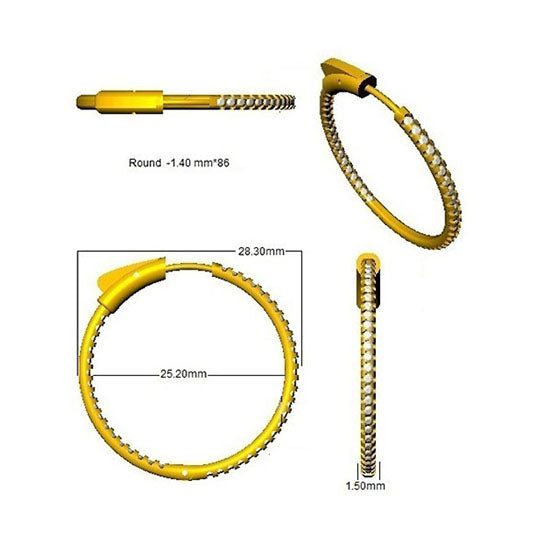 SE5250 — Earrings - 9k Yellow Gold detail