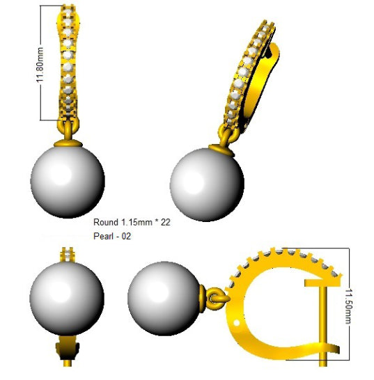 SE5261 — Earrings - 9k Yellow Gold detail