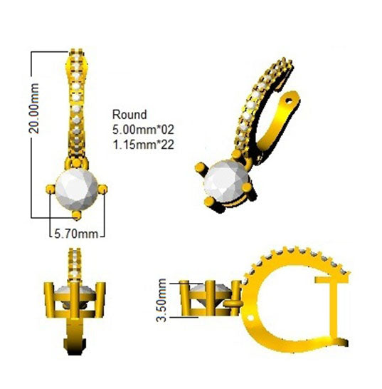 SE5261 — Earrings - 9k Yellow Gold detail