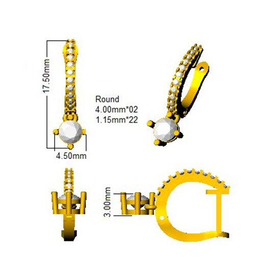 SE5262 — Earrings - 9k Yellow Gold detail