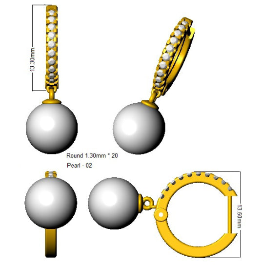 SE5281 — Earrings - 9k Yellow Gold detail