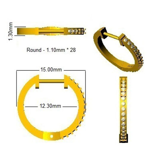 SE5287 — Earrings - 9k Yellow Gold detail