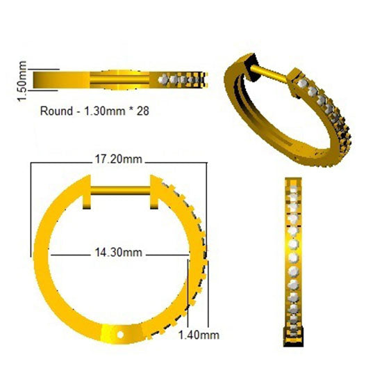 SE5288 — Earrings - 9k Yellow Gold detail