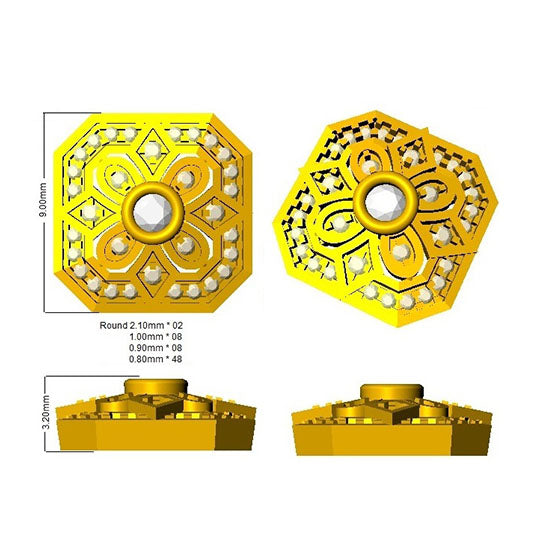 SE5291 — Earrings - 9k Yellow Gold detail