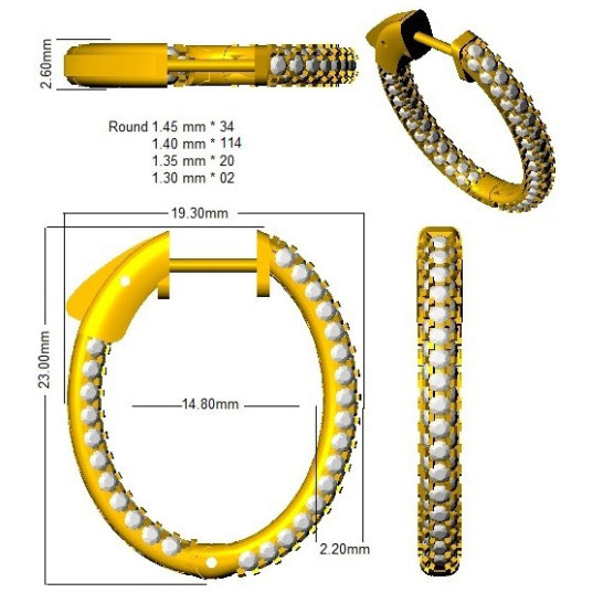 SE5295A — Earrings - 9k Yellow Gold detail
