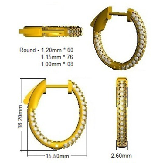 SE5296A — Earrings - 9k Yellow Gold detail
