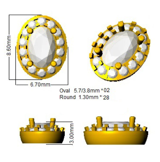 SE5300 — Earrings - 9k Yellow Gold detail