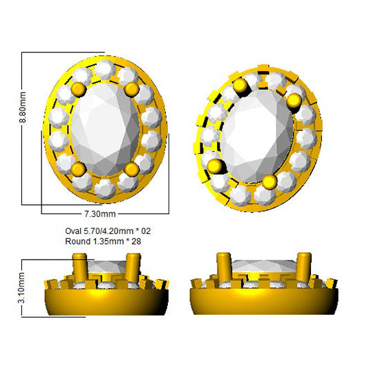 SE5301 — Earrings - 9k Yellow Gold detail