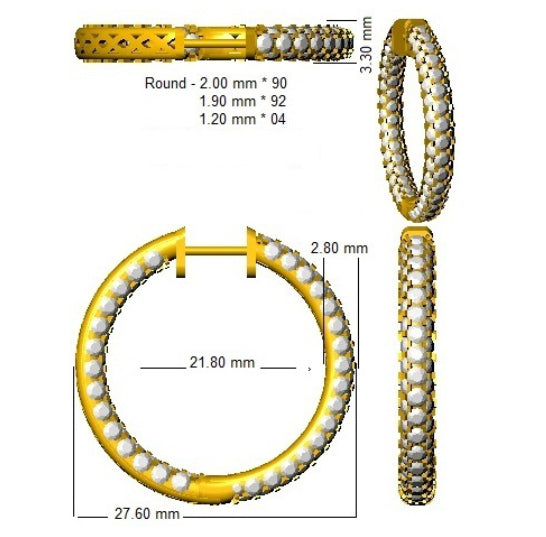 SE5304 — Earrings - 9k Yellow Gold detail