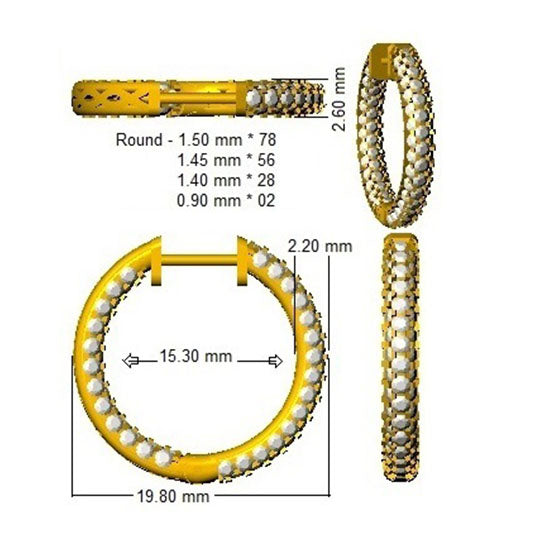 SE5310 — Earrings - 9k Yellow Gold detail