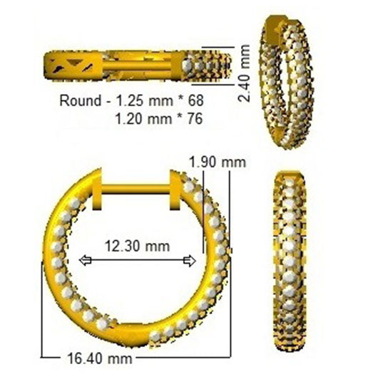 SE5311 — Earrings - 9k Yellow Gold detail