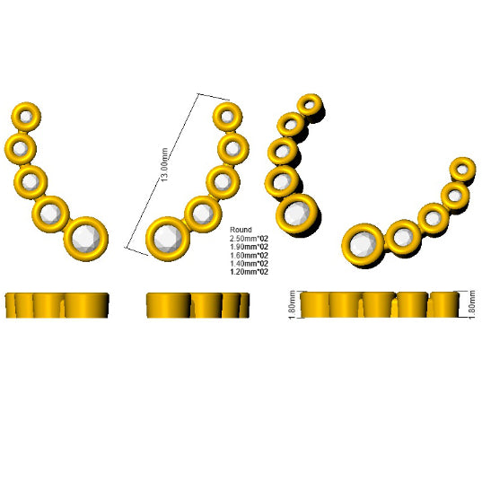 SE5312 — Earrings - 9 KT Yellow Gold detail