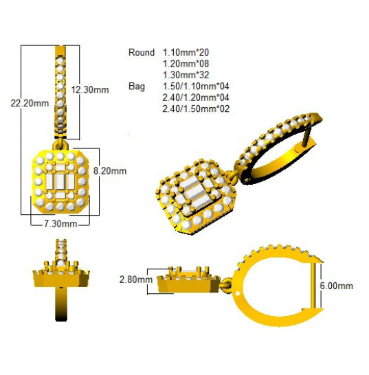 SE5331 — Earrings - 9k Yellow Gold detail