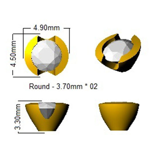 SE5357 — Earrings - 9k Yellow Gold detail