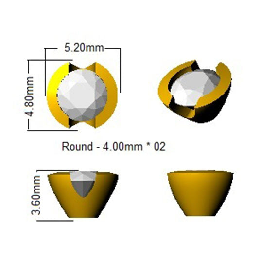 SE5358 — Earrings - 9k Yellow Gold detail