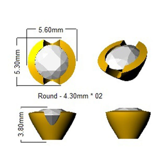 SE5359 — Earrings - 9k Yellow Gold detail