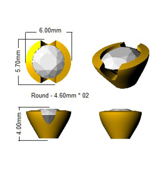 SE5360 — Earrings - 9k Yellow Gold detail