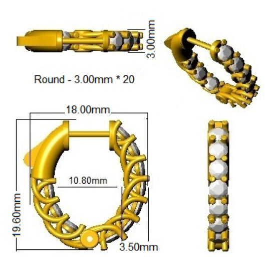 SE5363 — Earrings - 9k Yellow Gold detail