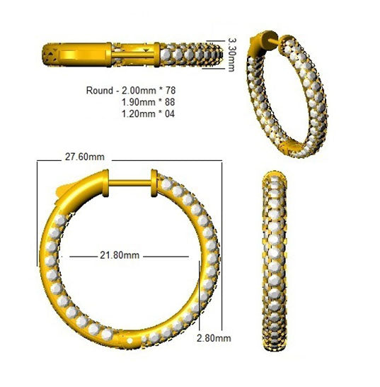 SE5365 — Earrings - 9k Yellow Gold detail