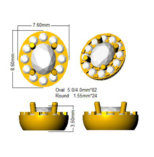 SE5370 — Earrings - 9k Yellow Gold detail