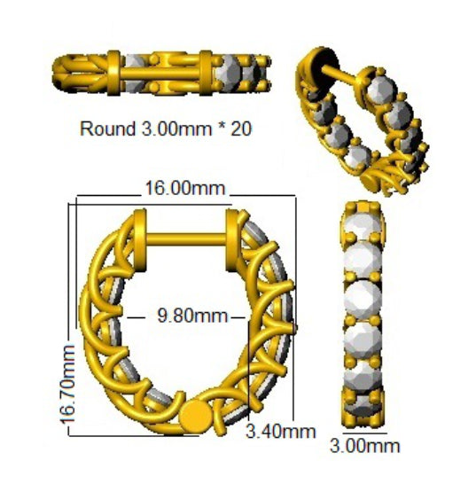 SE5383 — Earrings - 9k Yellow Gold detail
