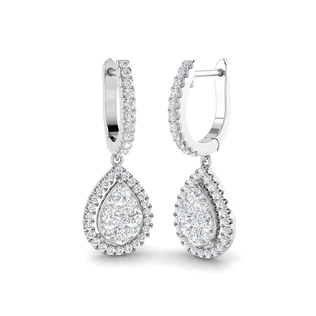 DNE0596 — Earrings - 9k White Gold