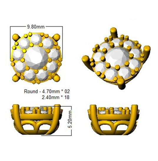 SE5434 — Earrings - 9k Yellow Gold detail