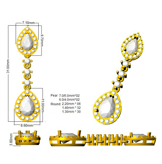 SE5435 — Earrings - 9k Yellow Gold detail