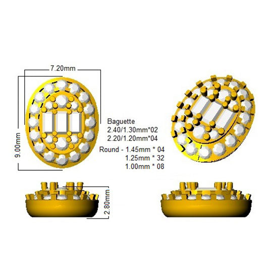 SE5436 — Earrings - 9k Yellow Gold detail
