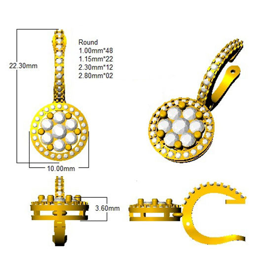 SE5438 — Earrings - 9k Yellow Gold detail