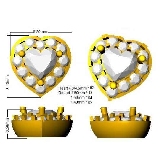 SE5458 — Earrings - 9k Yellow Gold detail